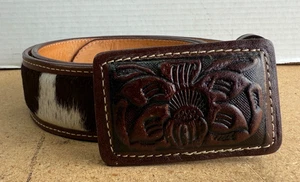 Vintage Herren Gr. 32 Rindsleder Gürtel - Bild 1 von 5