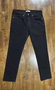 Signature Levi Strauss Jeans Mens 34x32 Black Slim Denim Punk Rock and Roll - Picture 1 of 5