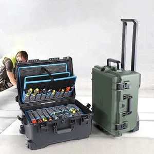 1 Stck. Schwerlast Kunststoff Werkzeuge Aufbewahrungsbox Werkstatt Organisation Tragbar Koffer - Bild 1 von 11