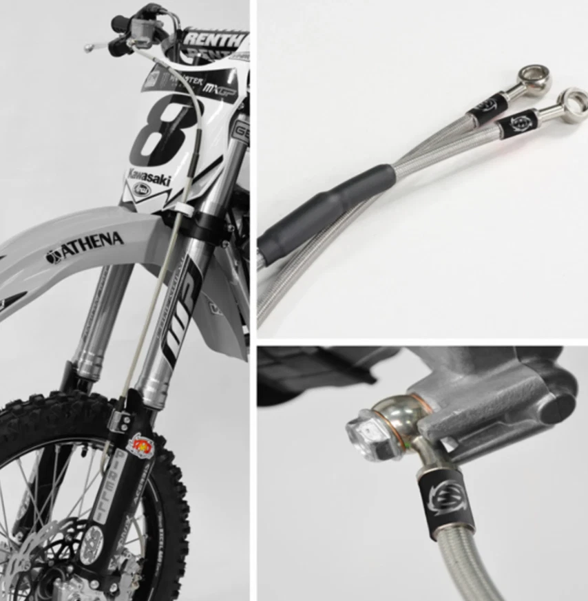 Moto-Master - 212016-PU - Línea de freno delantero de acero inoxidable de repuesto OEM Foto 1 de 1