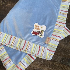 Trend Lab Dr. Seuss One Fish Two Fish Receiving Baby Blanket - Picture 1 of 8