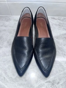 Vionic schwarz Kiesel Leder Halbschuhe Noah Leder spitze Flats Größe 7 - Bild 1 von 8