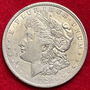 Dólar de plata Morgan 1921 90 % ligeramente circulado - Imagen 1 de 2
