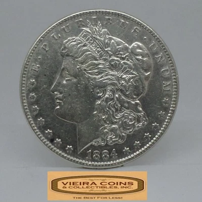 Dólar de plata Morgan 1884, limpio - #C54058NQ Foto 1 de 2