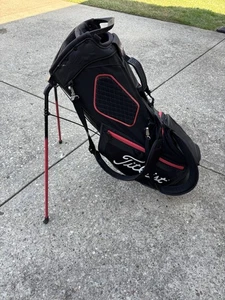 Titleist Golf Hybrid 5 Stand Bag 5-way Black/Red 🔥 - Picture 1 of 5