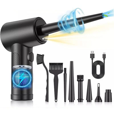 Powerful 51000 RPM Electric Wireless Air Duster Blower Cleaner Fit Computer PC - Image 1 of 4