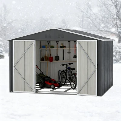 Gartenhaus Metallschuppen Geräteschuppen Satteldach incl. Fundament - Bild 1 von 4