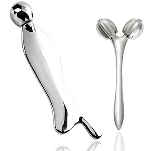 Face & Body Roller Massager - Guasha Tool for Face, Neck & Eyes, Stainless St... - Picture 1 of 7