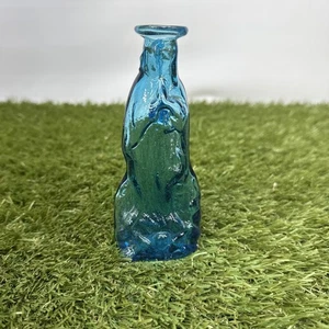 Seltene mundgeblasene Glas Jungfrau Maria Weihwasser Dekanter Aqua Blau - ohne Stopfen - Bild 1 von 8