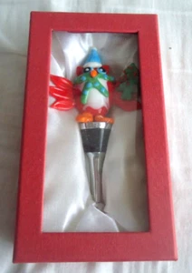 LS Arts Gift Essentials Festive Christmas Owl Bottle Stopper - NEW BOXED. - Picture 1 of 7