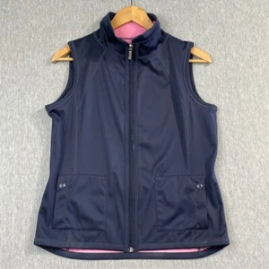 Liz Claiborne Golf Vest Women’s Small Blue Pink Full Zip Lightweight - Bild 1 von 9