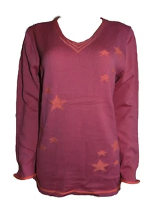 Jersey mujer capuccino rosa estrellas talla 38 - Imagen 1 de 1