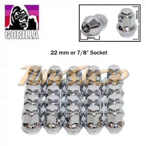 25 GORILLA EX LARGE SEAT FACTORY STOCK WHEELS LUG NUTS 9/16" ACORN RIMS CHROME - Picture 1 of 2