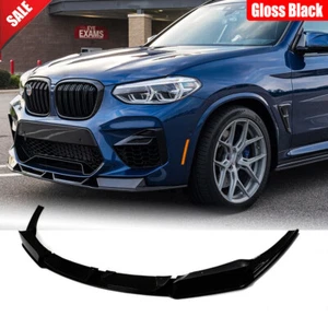 Gloss Black Front Bumper Lip Chin Spoiler Fit for BMW X3M F97 X4M F98 2019-2023 - Foto 1 di 6