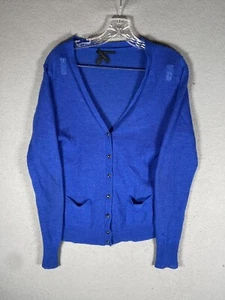 J.Crew Royal Blue Italian Spun Alpaca Wool Blend Cardigan Sweater Sz XL Pockets - Picture 1 of 11