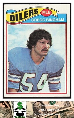 1977 Topps #366 Gregg Bingham - Houston Oilers - Image 1 of 2