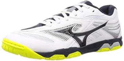 Tenis de Mesa Mizuno WAVE MEDAL 6 81GA1915 Blanco/azul marino/amarillo US7 Foto 1 de 4