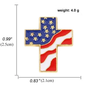 Pin de solapa de cruz cristiana bandera de Estados Unidos ENVÍO GRATUITO A ESTADOS UNIDOS ENVÍO GRATIS DESDE EE. UU. - Imagen 1 de 1