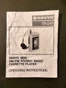 SANYO Mini AM/FM Stereo Radio Cassette Player Operating Instructions - Pre-owned - Picture 1 of 4