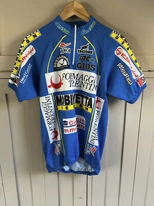 Maglia ciclismo Vima Mobilvetta uomo vintage 2001 | Blu/Bianco | XL | Rara - Foto 1 di 9