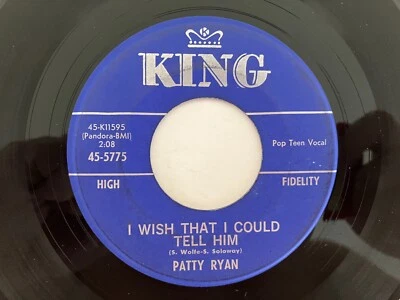 '63 Teen Country 45 PATTY RYAN I Wish That I Could Tell Him KING hear Foto 1 de 2
