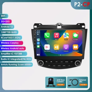 CarPlay Android13 For Honda Accord 7 2003-07 Car Radio GPS Nav WIFI BT 2+32G CAM - Picture 1 of 24