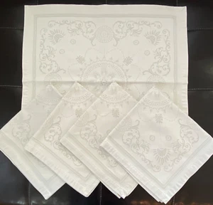 Garnier Thiebaut ELOISE DIAMANT Dinner Napkins Jacquard 100% Cotton Set of 5 - Picture 1 of 13