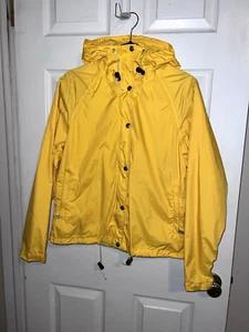 THE NORTH FACE Vintage Womens Yellow Full Zipper Snap Hooded Rain Jacket Sz M - Picture 1 of 20