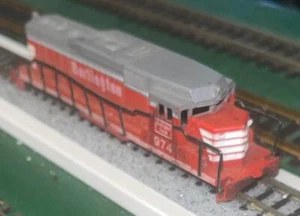 N scale Bachmann Burlington GP30 #974 diesel engine shell for parts - Picture 1 of 1