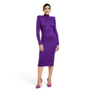 Vestido midi tejido suéter hombro fuerte SERGIO HUDSON X TARGET talla pequeña - Imagen 1 de 3