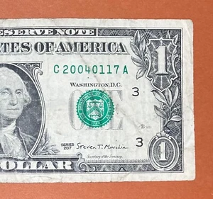 2004 January 17 ( C 20040117 A ) Birthday Note $1 One Dollar Bill - Picture 1 of 3