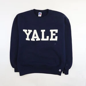 Sudadera de Colección Yale Bulldogs Russell Atlética Cuello Redondo Talla Grande Años 90 NCAA - Imagen 1 de 5