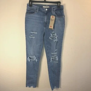 Levi's 721 Jeans Women's Size 28 High Rise Skinny Distressed Light Wash NWT - Picture 1 of 5