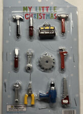 12 Piece Mini Tools Christmas Ornaments Carpentry Builder Handyman