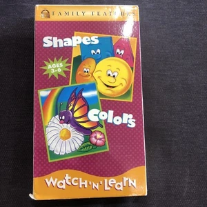Family Features Shapes Colors Watch”n Learn VHS Tape - Picture 1 of 4