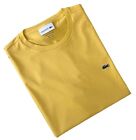 Camiseta Lacoste Para Hombre Cuello Redondo Algodón Calce Regular_Amarillo