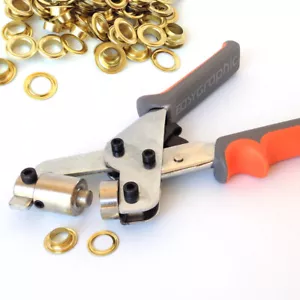 Self-piercing Pliers, 500 Eyelets, Punch Die Tool PVC Banner Grommet, 10mm - Picture 1 of 5