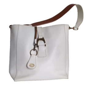 Vintage Dooney & Bourke Ashby Purse Natural Off White Leather - Picture 1 of 24
