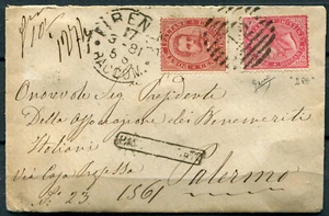 Regno di Umberto I - Storia Postale - Foto 1 di 2
