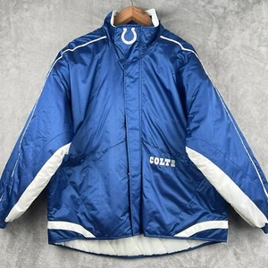 Indianapolis Colts Puffer Jacket Mens L Pro Player Full Zip Vintage 90s NFL - Picture 1 of 11