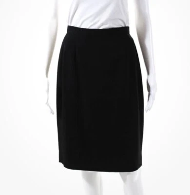 Giorgio Armani VintageLe Collezioni Women's Wool Blend Pencil Skirt Black VTG 8 - Image 1 of 4