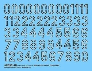 Archer Fin Transferts 35514B Glissade D'Eau Décalque : 1/35 Allemand Tourelle - Picture 1 of 1