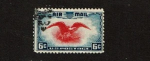 1938 U.S. AIRMAIL 6c Dk Blue & Carmine "Eagle" C23 Used A Nice Copy! - Picture 1 of 1