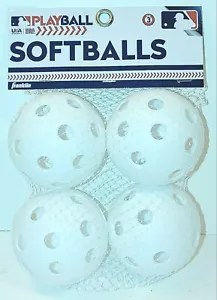 Franklin Sports - MLB Playball 90mm Plastic Ball 4pk - White - Picture 1 of 3