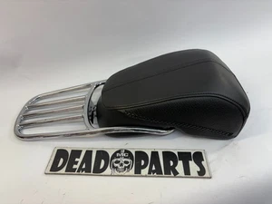 Harley 2013 Softail Deluxe passenger seat saddle pillion pad w/ rack - Picture 1 of 4
