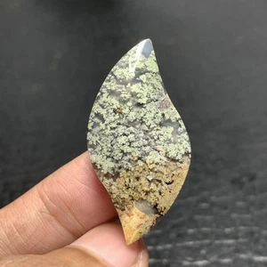 Scenic Moos Achat Cabochon 38x18x7 mm hochwertig 26,5 ct - Bild 1 von 7