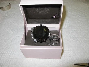 Juicy Couture Heart & Bow Engagement Key Ring New YSRU0847 XL Jewel Silver Tone - Picture 1 of 9