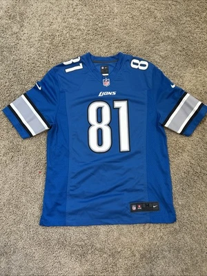 Camiseta mediana Nike para hombre Detroit Lions Calvin Johnson #81 NFL Foto 1 de 4