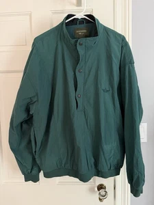 Dockers Golf Men's Large 1/2 Button Pullover Windbreaker Jacket Khaki - Picture 1 of 5