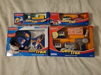 Lot 4 NOS Geotrax Rail System W/ Highland Scenic Lines, Blue Flash Airplane +2 - Image 1 of 4